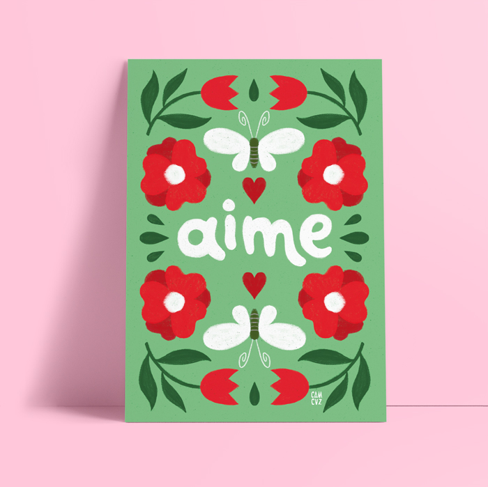 Aime, illustration dessinée par Camille Cauvez