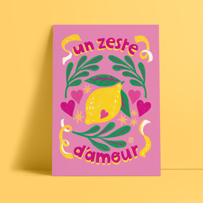 Zeste d'amour, illustration dessinée par Camille Cauvez