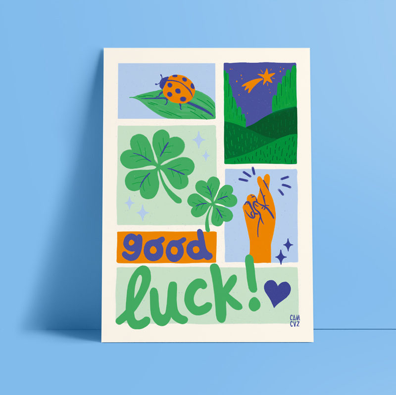 Good luck affiche mosaique