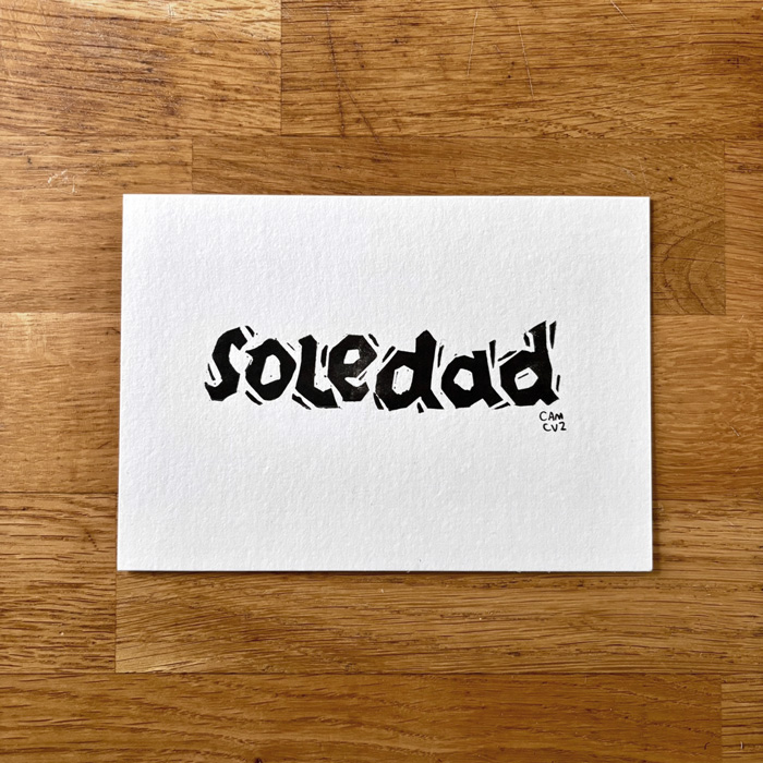Soledad, linogravure
